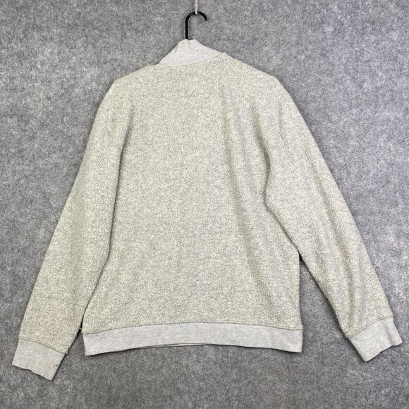 Vince Boucle Mens 1/4 Zip Sweater Large Gray Wool Blend Style m67879050a - Picture 8 of 8